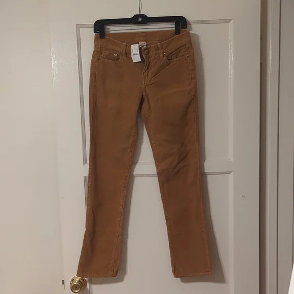 J. Crew Women's Skinny Leg Vintage Matchstick Corduroy Pants in Brown/Tan - Picture 1 of 10